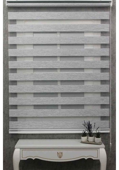 Gri Bambu Zebra Modern Perde 1.kalite Kumaş