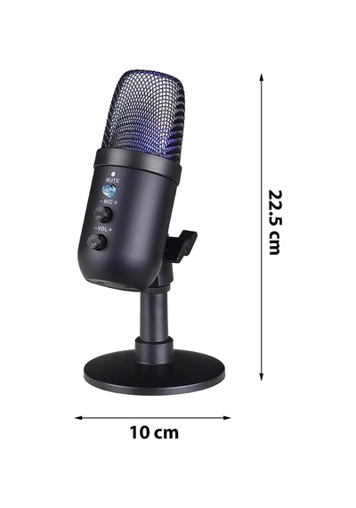 Profesyonel Kardioid Rgb Oyuncu Stüdyo Kayıt Kablolu Podcast Mikrofonu