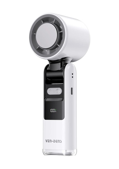 Ven-dens Vd-fan002 800 Mah Usb Şarjlı Taşınabilir Mini El Vantilatörü, 3 Kademeli Hız, Beyaz