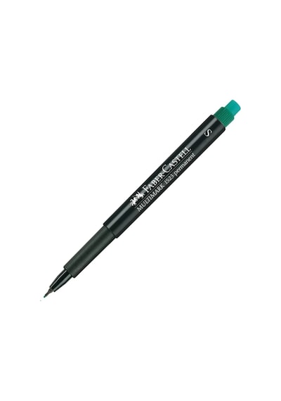 Faber-castell Süper İnce Uçlu S Yeşil Asetat Kalemi - Permanent, Silinmez, Suya Dayanıklı - 10 Adet Toptan Paket