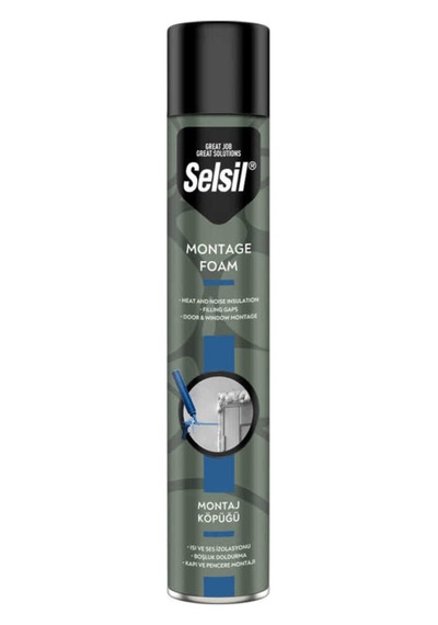 Selsil Çok Amaçlı Poliüretan Esaslı Montaj Köpüğü 750 Ml