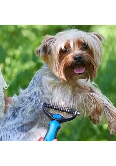 Plastik Saplı Metal Kedi Köpek Bakım Kıtık Tüy Topak Açıcı Tarak Lisinya