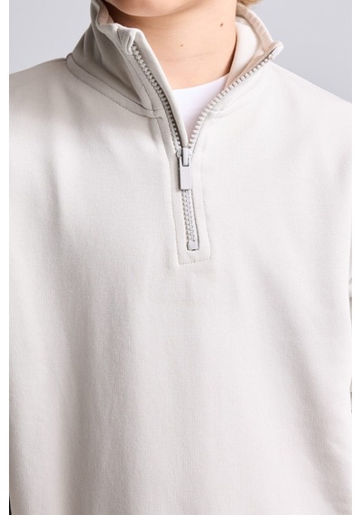 Defacto Oversize Yarım Fermuarlı Dik Yaka Sweatshirt Erkek Çocuk H7132a826augr294 Gri-gr294