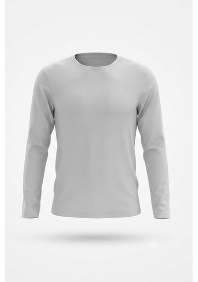 Kiagu Erkek Çocuk Uzun Kollu Basic Düz Tişört %100 Pamuk Bisiklet Yaka T-shirt 2-13 Yaş Gri