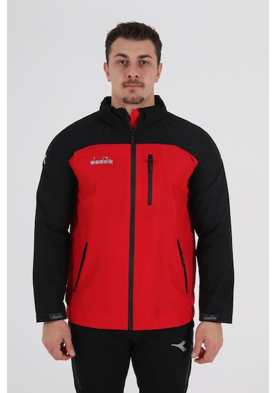 Diadora Elite Yağmurluk Kırmızı Siyah Kırmızı