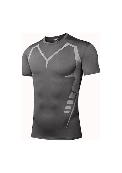 Ghassy Co. Erkek Ultra Esnek Koşu Egzersiz Hızlı Kuruma Nefes Alabilen Kısa Kollu Spor T-shirt Çok Renkli