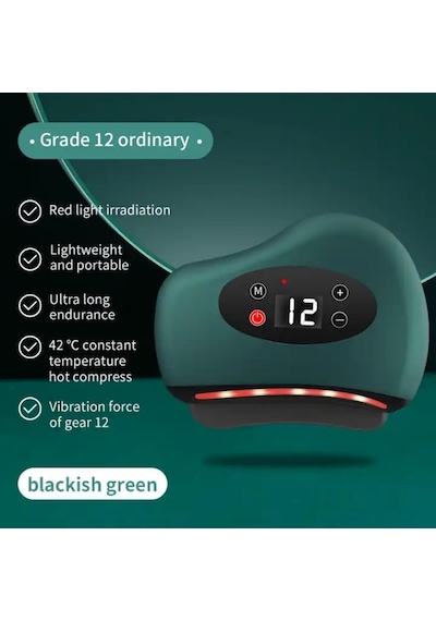 Yüz Guasha & Selülit Masaj Aleti 12 Programlı Akıllı Graston Yeşil