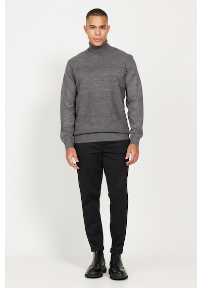 AC&Co / Altınyıldız Classics Erkek Grı Melanj Standart Fit Normal Kesim Tam Balıkçı Yaka Jakarlı Triko Kazak Gri Melanj AC&Co / Altınyıldız Classics Erkek Grı Melanj Standart Fit Normal Kesim Tam Balıkçı Yaka Jakarlı Triko Kazak Gri Melanj