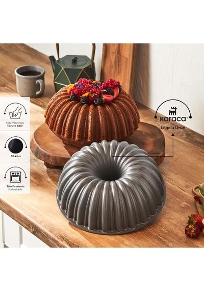 Cake Pro Dilimli Antrasit Döküm Kek Kalıbı Çok Renkli