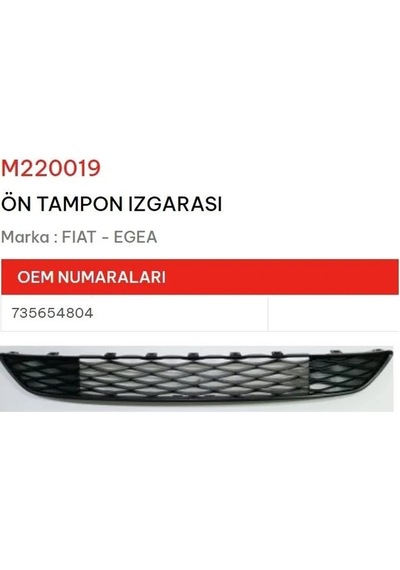 Ön Tampon Izgarası Egea