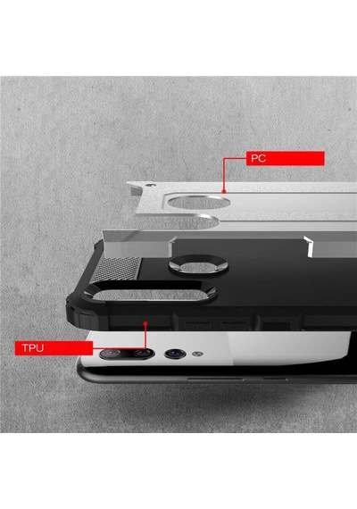 Kilifone - Y9 Prime 2019 Uyumlu - Kılıf Çift Katman Zırh Tank Crash Military Kapak - Kırmızı