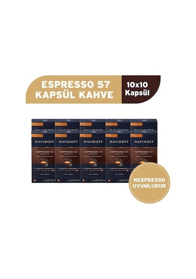 Davidoff Espresso 57 Ristretto Kapsül Kahve 10x10 Adet - Nespresso Uyumlu