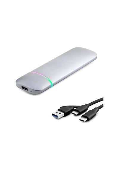 Ssd Kutu Type-c 3.1 + Usb3.0 Nvme + Ngff M2 Chıp Rtl9210b Gri Hdx1772 Evimdeyokyok