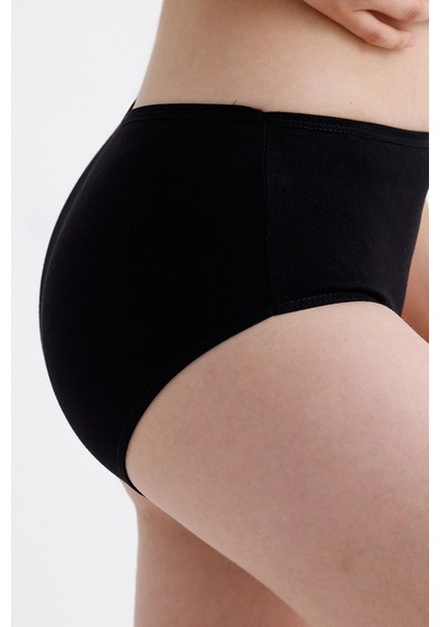 Meine Liebe Unterwäsche Pamuklu 7'li Paket Yüksek Bel Toparlayıcı Etkili Bato Külot Siyah