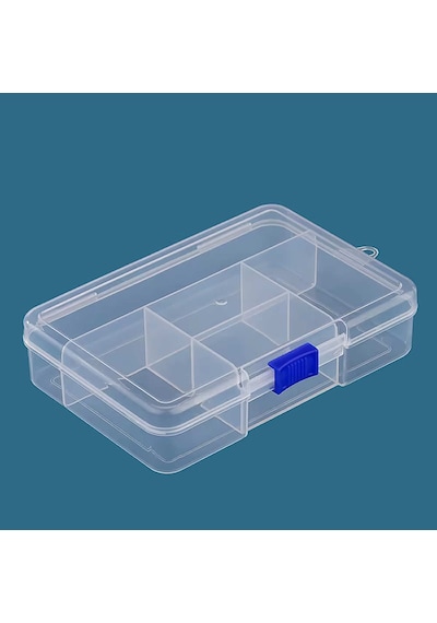 5 Bölmeli Şeffaf Plastik Organizer Kutu 14x9.5x3cm Elektronik Komponent Vida Direnç Saklama Kutusu