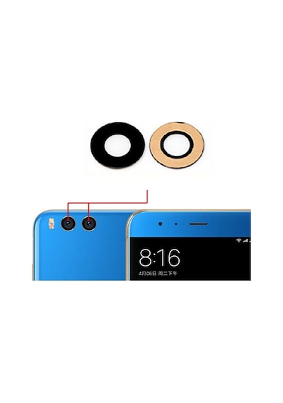Tkgz Xiaomi Uyumlu Mi Note 3 Arka Kamera Camı Lens Yapışkanlı
