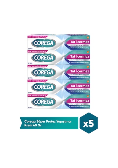 Süper Protez Yapıştırıcı Krem Naneli 40gr X 5 Adet