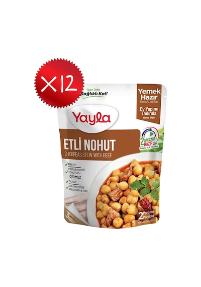 Yayla Yemek Hazır Etli Nohut 250 Gr X12
