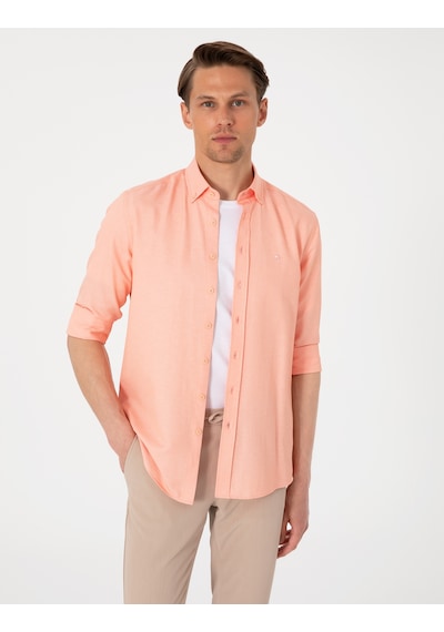 Pierre Cardin Erkek Mercan Gömlek Desenli 50306996-vr186 Mercan