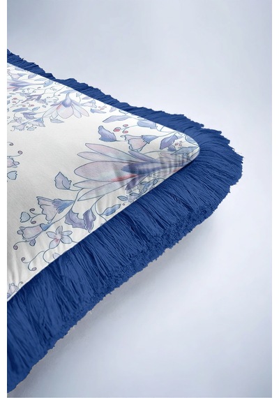 Çiçekli Vintage Floral Saçaklı Yastık Kılıfı - Romantik Bahar Mavi Lacivert Püsküllü Kırlent Kılıfı Kadim Yörünge Nova Çiçekli Vintage Floral Saçaklı Yastık Kılıfı - Romantik Bahar Mavi Lacivert Püsküllü Kırlent Kılıfı Kadim Yörünge Nova
