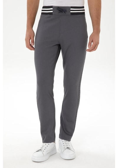 U.S. Polo Assn. Lastikli Bel Regular Fit Erkek Örme Pantolon Gri