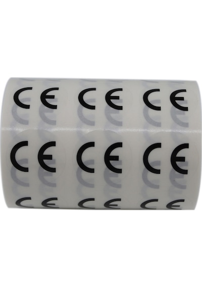 Pp Şeffaf Ce Etiketi - 25mm Çapında 1000 Adet Yan Yana 3 Lü