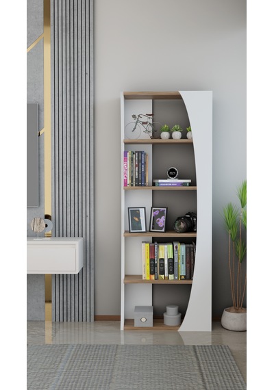 6 Raflı Kitaplık 50 Cm Seti Salon Rafı Ofis Mobilyası - Dekoratif & Kitap Rafı Atlantik Çam - Beyaz 6 Raflı Kitaplık 50 Cm Seti Salon Rafı Ofis Mobilyası - Dekoratif & Kitap Rafı Atlantik Çam - Beyaz