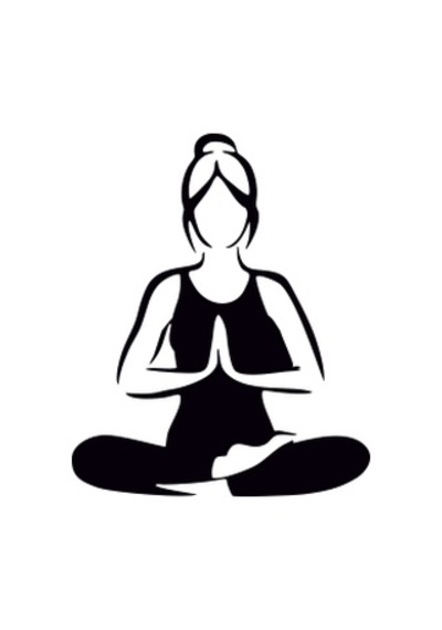 4 Adet Yoga Yapan Kadın Priz Sticker