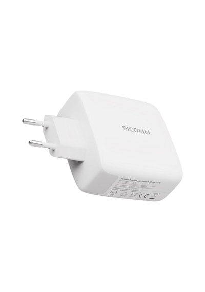 Ricomm 100W GaN 3 Portlu USB-C + USB-A QC5.0 PD Type-C Hızlı Şarj Cihazı + 100W Şarj Kablosu