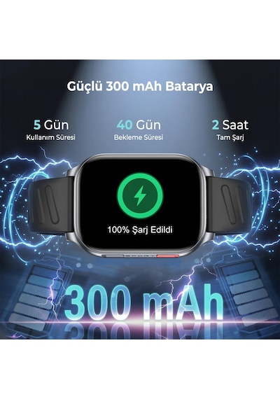 Tsw4 47mm Ultra İnce 2.04 Amoled Ekranlı Akıllı Saat Dahili Led Fenerli, Bluetooth Aramalı, Nabız & Spo₂ Ölçer, İos Ve Android Uyumlu Yeşil Yok