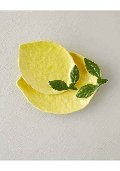 English Home Lemonella Seramik Kayık Tabak 22x15x3 Cm Sarı