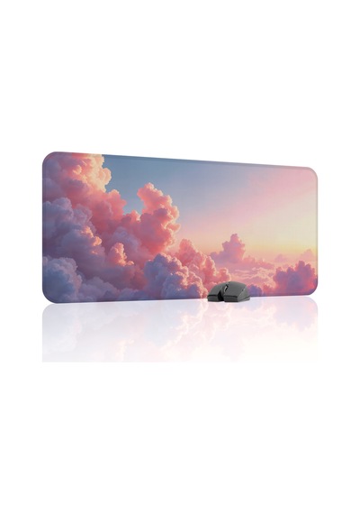 Bulutlar Kaymaz Dikişli Kauçuk Oyuncu Mousepad V4 - 90x40 Xxl Gaming Mouse Pad Fare Altlığı