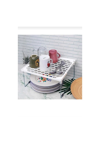 3lü Kare Çok Amaçlı Pratik Raf Bulaşıklık Square Practical Shelf Plastik Beyaz Diğer