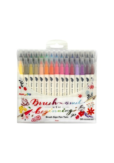 Pentel Brush Sing Pen Twin Çift Taraflı Fırça Uçlu Kalem Diğer