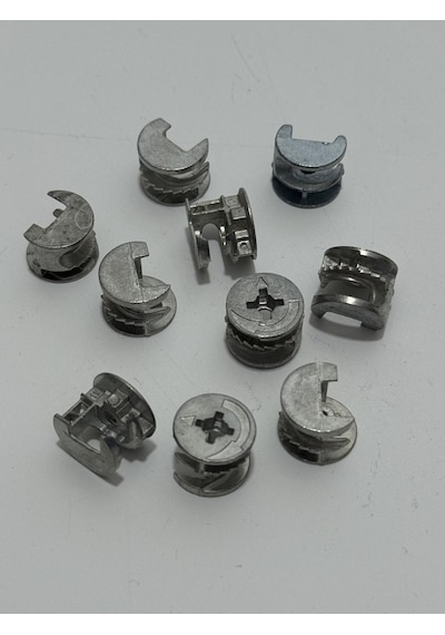 Minifix Gövde 15x12mm - Mobilya Dolap Birleştirme Bağlantı Vidası 10 Adet