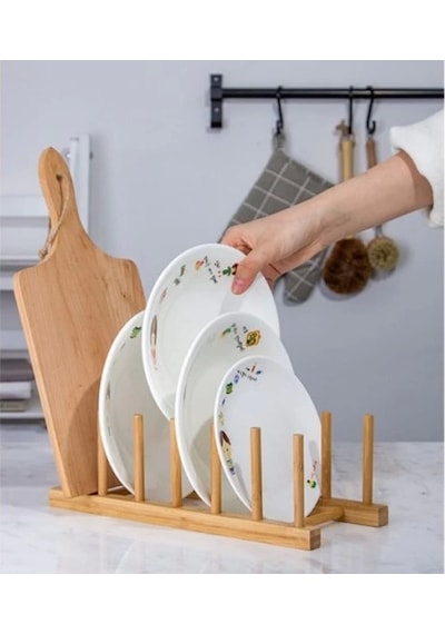 Bambu Çok Amaçlı Düzenleyici Stand Açık Sarı