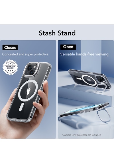 Esr Apple Uyumlu iPhone 15 Halolock Mag Safe Classic Hybrid Silikon Kılıf Şeffaf Şeffaf