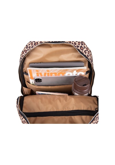 Bloominbag Earthy Leopard 13-14 İnç Laptop / Macbook Sırt Çantası Kahverengi - Sarı - Taba