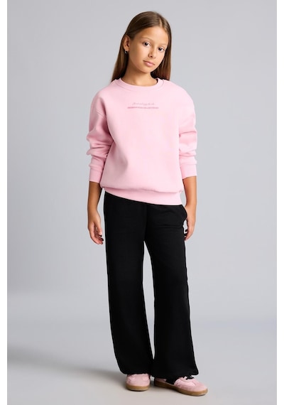 Defacto Beli Bağcıklı Wide Leg Eşofman Altı Kız Çocuk I2264a826aubk81 Siyah-bk81
