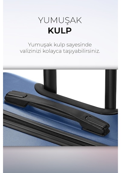 Polo & Sky Polo&Sky Elmas Model Lacivert Renk Büyük Boy Valiz Bavul Lacivert