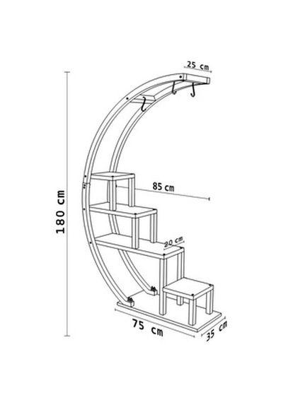 Dekoratif Metal Çiçeklik Ferforje Ahşap Çiçeklik Saksılık (434787622)