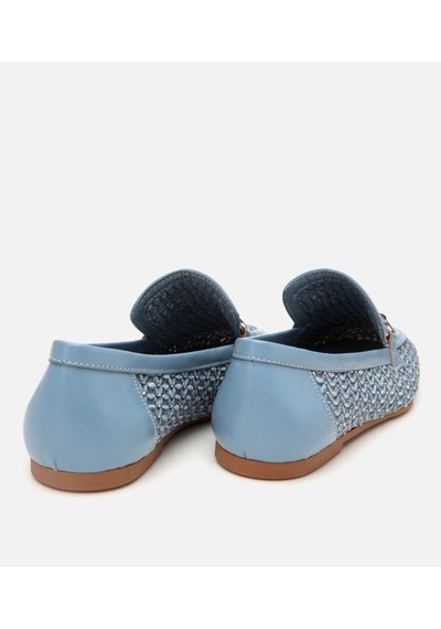 Yaya Kadın Mavi Tokalı Hasır Detaylı Babet 01ayy307270a620 Mavi-blue Mavi