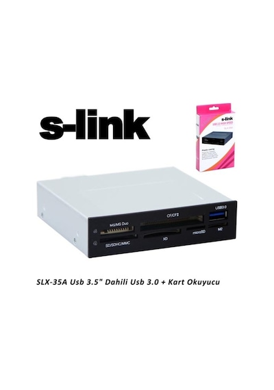 S-Link Slx-35A Usb 3.5Usb 3.0 Port + Kart Okuyucu