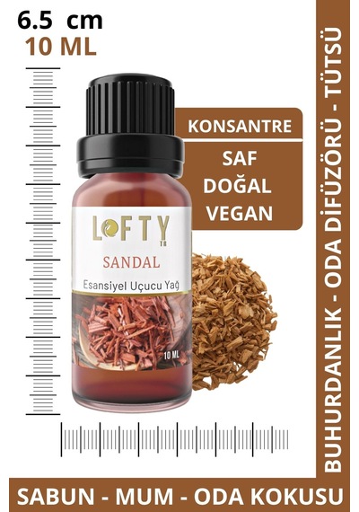 Lofty Sandal Uçucu Yağ Buhurdanlık Esansı Oda Kokusu 10 ML