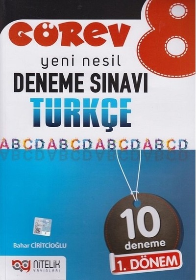 Nitelik 8. Sınıf Görev Türkçe 10 Deneme Sınavı 1.Dönem
