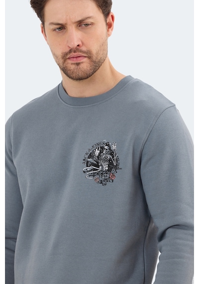 Jack & Jones 12256818 Erkek Mavi Sweatshirt Mavi