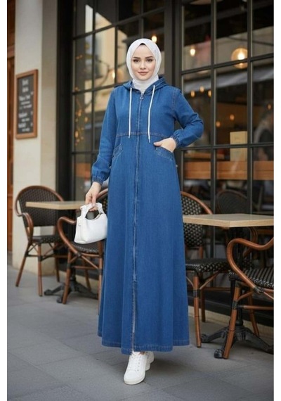 Hb Harma Time Butik Kadın Kapüşonlu, Fermuarlı Ve Cepli Koyu Kot Mavi Kap Koyu Mavi Koyu Mavi Hb Harma Time Butik Kadın Kapüşonlu, Fermuarlı Ve Cepli Koyu Kot Mavi Kap Koyu Mavi Koyu Mavi