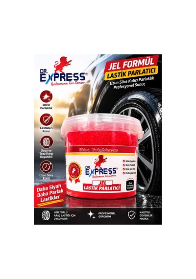 Premium Lastik Parlatıcı Jöle 500 Ml Parlak Görünüm Uzun Süre Etkili Yeniler Jel Parlatıcı Fırçalı 2'li Set - 926080969