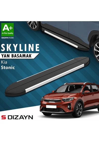 S-dizayn Kia Stonic Skyline Aluminyum Yan Basamak 173 Cm 2017 Üzeri A+ Kalite