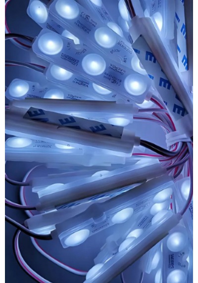 12 Volt 3 Lensli Samsung Modül Led Beyaz 10 Adet